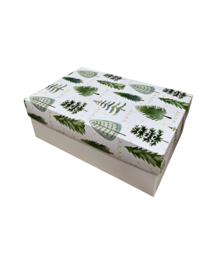 Коробка подарочная 230*150*80 мм, дизайн МО2025-7 с белым дном