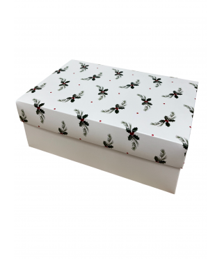 Коробка подарочная 180*110*30 мм, дизайн МО2025-12 с белым дном