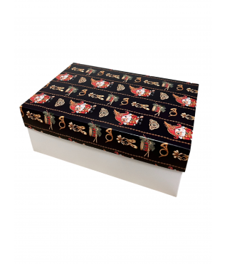 Коробка подарочная 180*110*70 мм, дизайн МО2025-14 с белым дном