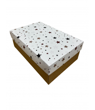 Коробка подарочная 180*110*70 мм, дизайн МО2025-3 с крафт дном