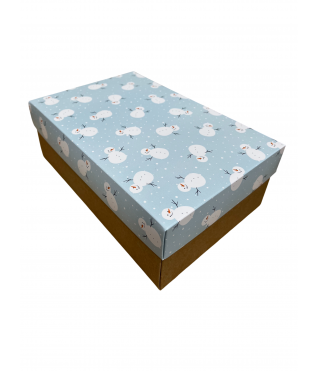 Коробка подарочная 180*110*70 мм, дизайн МО2025-10 с крафт дном