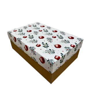 Коробка подарочная 180*110*70 мм, дизайн МО2025-6 с крафт дном