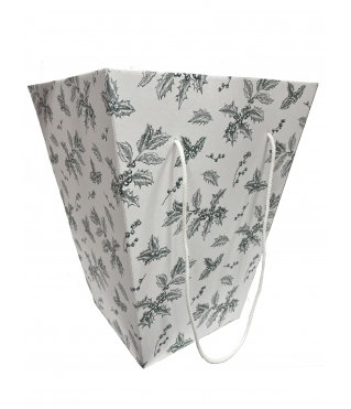 Коробка для транспортировки цветов 390*340*200 мм, зеленые узоры