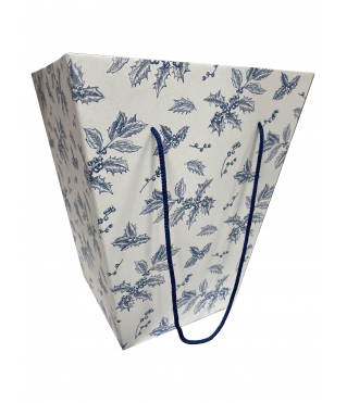 Коробка для транспортировки цветов 390*340*200 мм, синие узоры