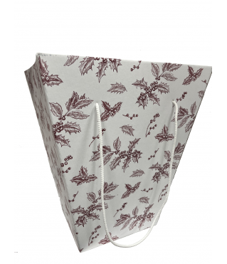 Коробка для транспортировки цветов 390*340*200 мм, красные узоры