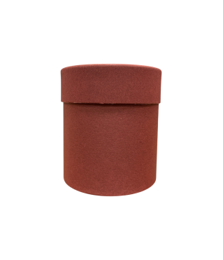 Коробка круглая (шляпная) 80*80 мм, бордовая