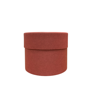 Коробка круглая (шляпная) 80*55 мм, бордовая