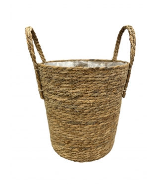 Корзина плетеная (рогоз) D30xH31 B27, 1шт.