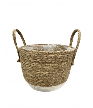 Корзина плетеная (рогоз) D25xH20 BD17, 1шт.