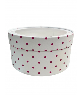 Коробка круглая с окном 205*95 мм, дизайн 2026-2