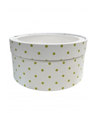 Коробка круглая с окном 205*95 мм, дизайн 2026-3