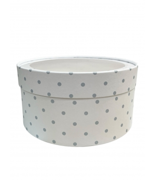 Коробка круглая с окном 205*95 мм, дизайн 2026-7