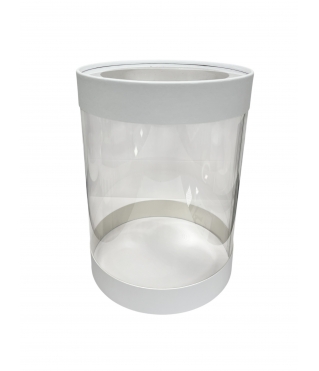 Коробка круглая с окном 160*220 мм, белый