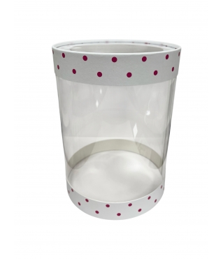 Коробка круглая с окном 160*220 мм, дизайн 2