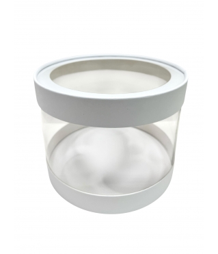 Коробка круглая с окном 210*160 мм, белый