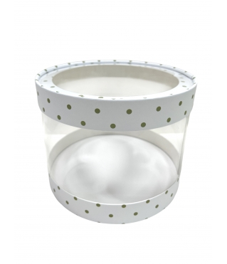 Коробка круглая с окном 210*160 мм, дизайн 1