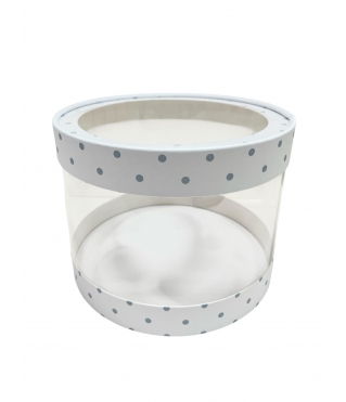 Коробка круглая с окном 210*160 мм, дизайн 3