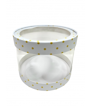 Коробка круглая с окном 210*160 мм, дизайн 4