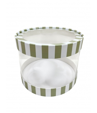 Коробка круглая с окном 210*160 мм, дизайн 6