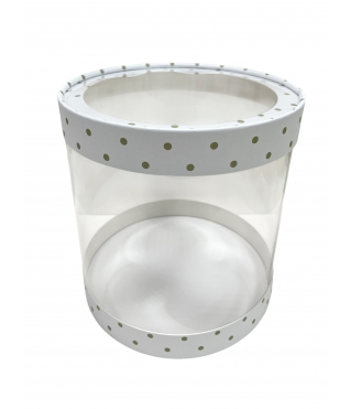 Коробка круглая с окном 210*220 мм, дизайн 1