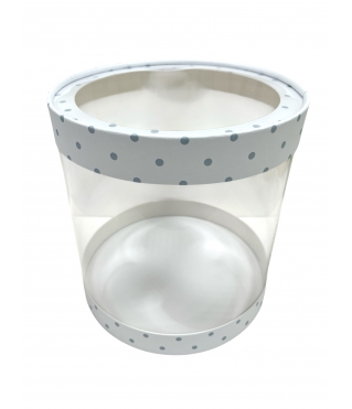 Коробка круглая с окном 210*220 мм, дизайн 3