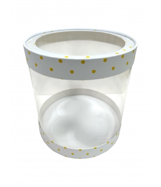 Коробка круглая с окном 210*220 мм, дизайн 4