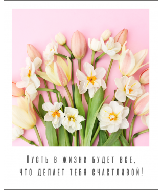 Открытка "Полароид" 11*9 см, дизайн 160