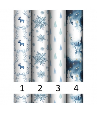 Упаковочная бумага глянц. 70*100см, "Christmas toys", 80г/м2, дизайн 2