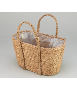 Корзина плетеная (рогоз), 30X17XH20 см, 1 шт., натуральный