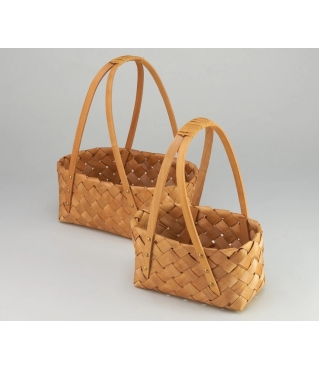 Набор корзин плетеных (секвойя), 31*21*13/35.5 см. 22*15.5*13.5/31.5, 2 шт., светло-коричневый