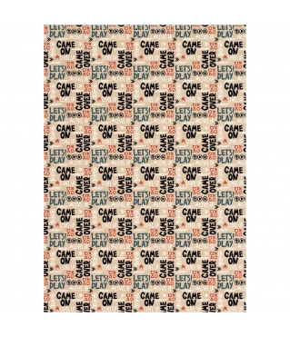Упаковочная бумага крафт 70*100см "Мужская территория", 70г/м2, дизайн 5