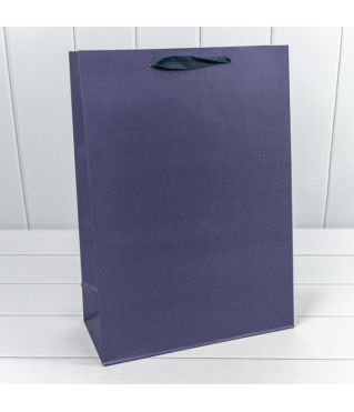 Пакет подарочный Крафт "Люкс" 26*32*13 см 210г Синий