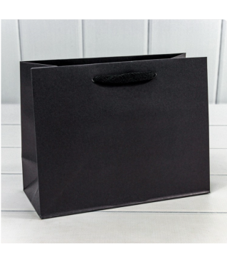 Пакет подарочный Крафт "Люкс" 32*26*13 см 210г Чёрный