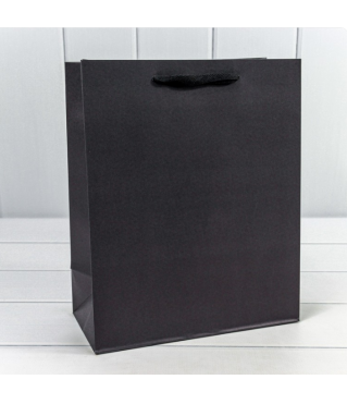 Пакет подарочный Крафт "Люкс" 26*32*13 см 210г Чёрный