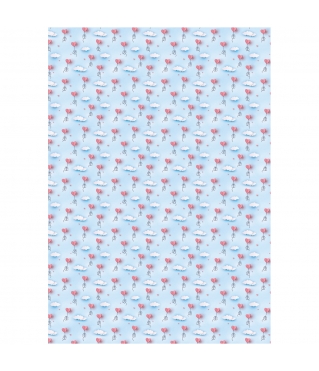 Упаковочная бумага глянц. 70*100см "День Рождения", 80г/м2, дизайн 1