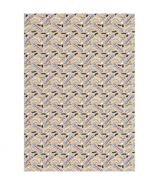 Упаковочная бумага крафт 70*100см "Мужская территория", 70г/м2, дизайн 3