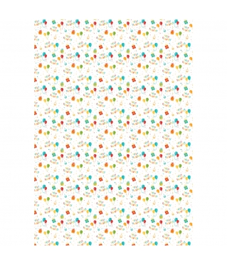 Упаковочная бумага глянц. 70*100см "День Рождения", 80г/м2, дизайн 5