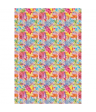 Упаковочная бумага крафт 70*100см "Акварельные штрихи", 70г/м2, дизайн 2