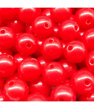 БУСИНЫ " BUBBLE GUM", 10шт., КРАСНЫЕ