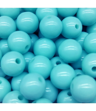 БУСИНЫ " BUBBLE GUM", 10шт., БИРЮЗОВЫЕ