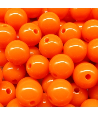 БУСИНЫ " BUBBLE GUM", 10шт., ОРАНЖЕВЫЕ