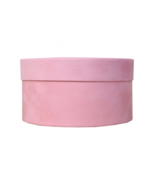 Бархатная коробка круглая с крышкой 180*100 мм, розовый