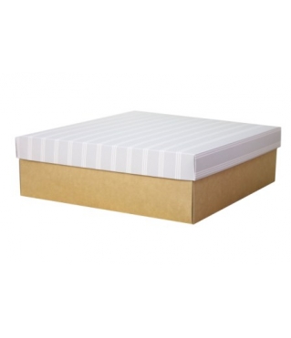 Коробка подарочная 240*240*100 мм, МО2024-12, крафт дно