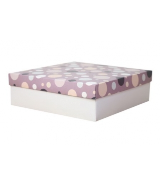 Коробка подарочная 240*240*100 мм, МО2024-11, белое дно