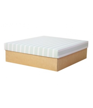 Коробка подарочная 240*240*100 мм, МО2024-13, крафт дно