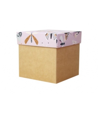 Коробка подарочная 110*110*110 мм, МО2024-10, крафт дно