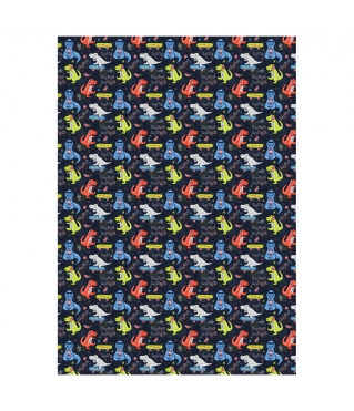 Упаковочная бумага глянц. 70*100см "Monsters", 80 г/м2, дизайн 1