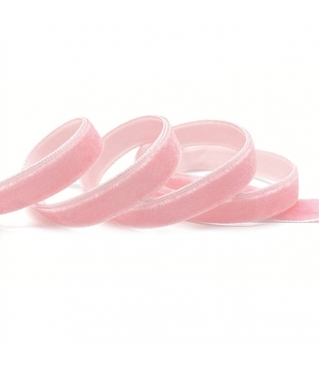 Лента бархатная 2,5 см/ 20 ярд, розовый № 10