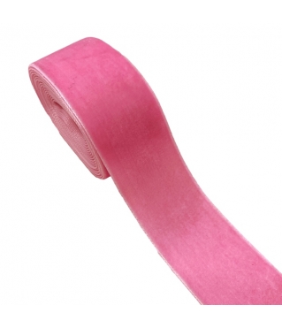 Лента бархатная 4 см/ 10 ярд, розовый 10