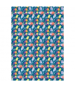 Упаковочная бумага глянц. 70*100см "Любимые питомцы", 80г/м2, дизайн 4